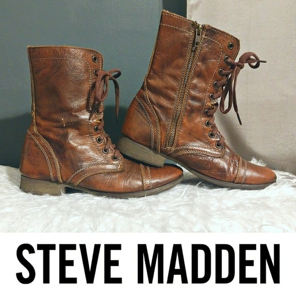 Steve Madden Shoes - Steve Madden Leather Lace up Ankle Boots